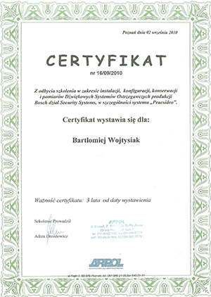 Certyfikat 1